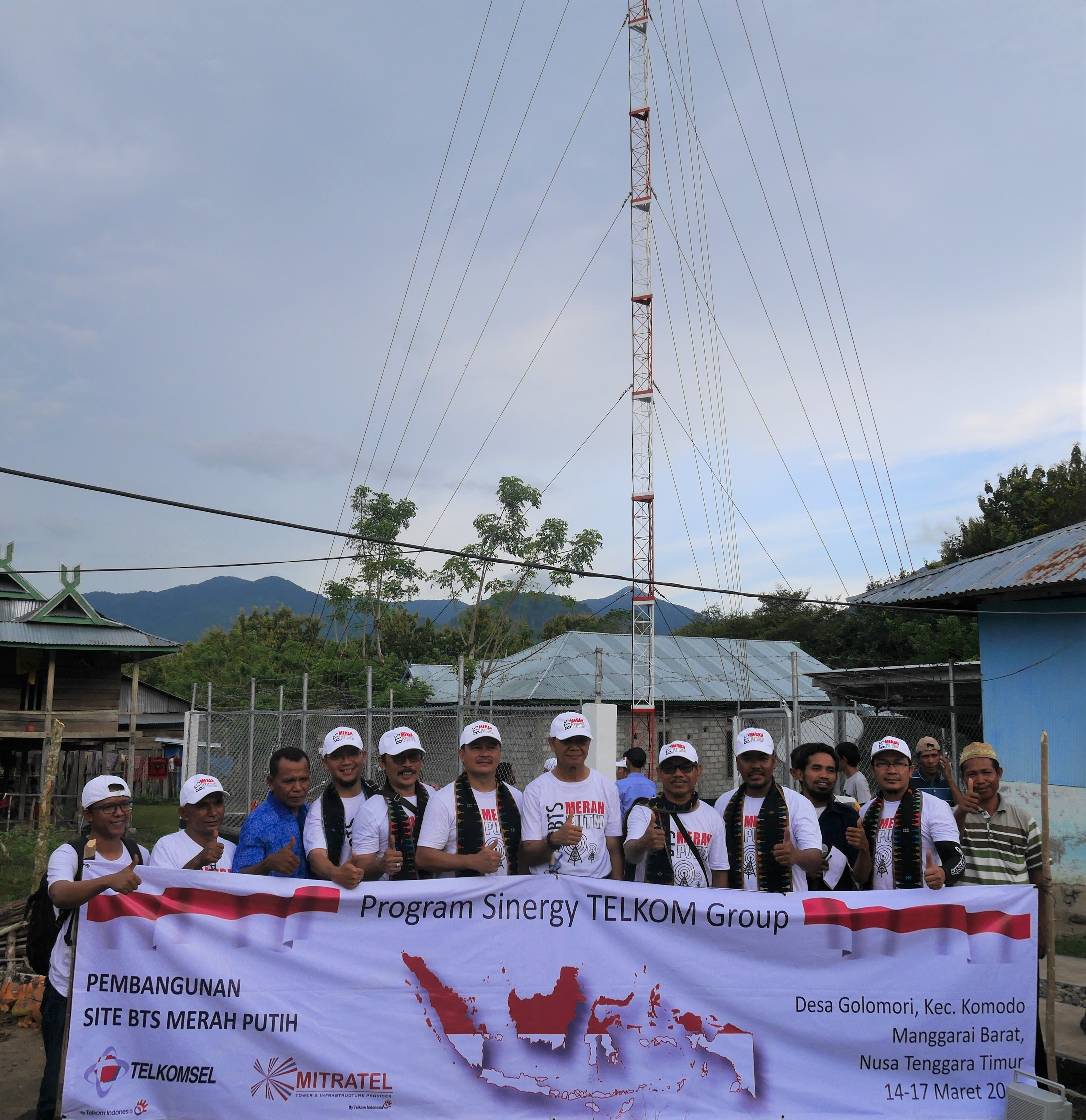 Mitratel Bangun BTS Merah Putih di Golomori, NTT